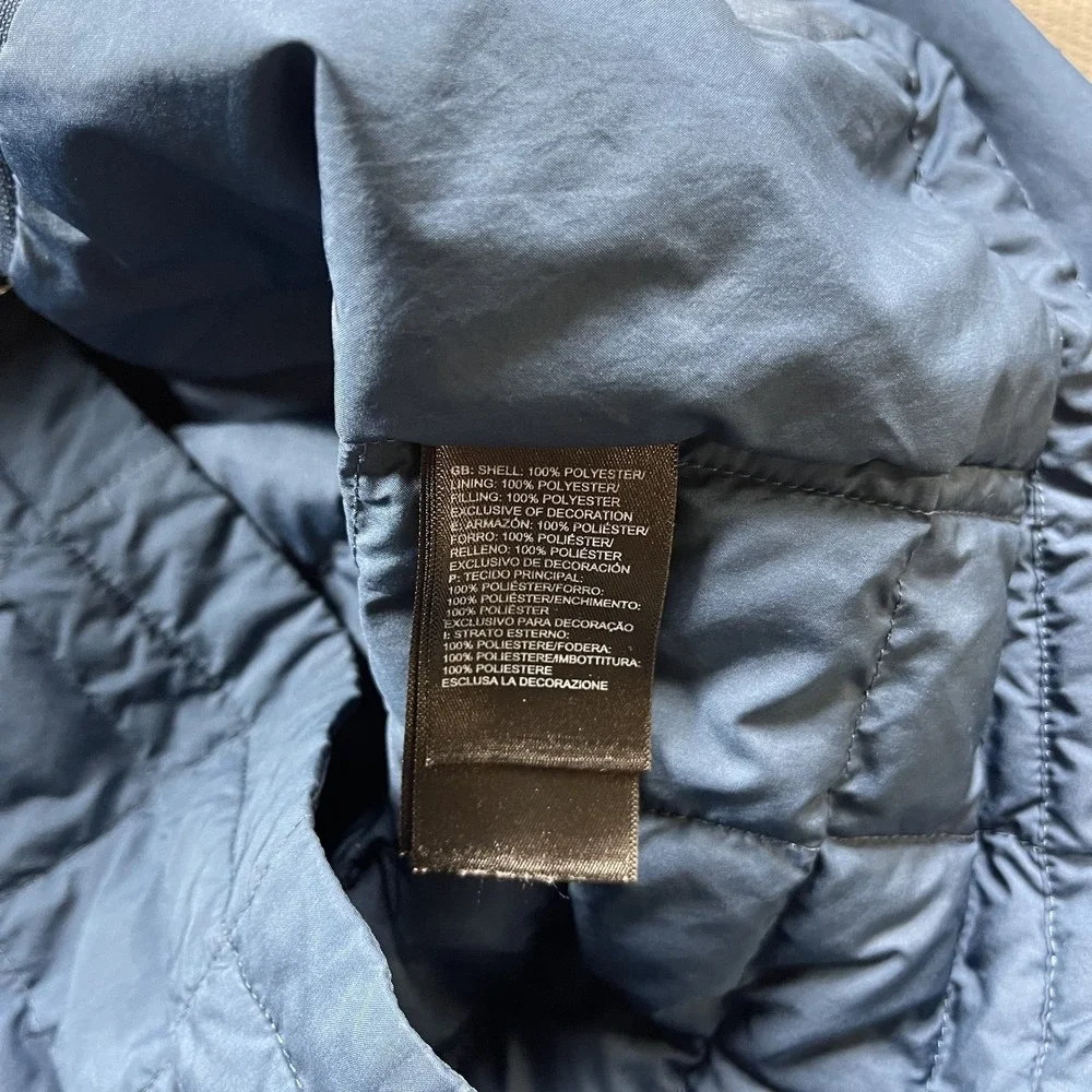 North Face Jacket‎ Womens Medium Blue Thermoball Eco Quilted Insulated Outdoor
